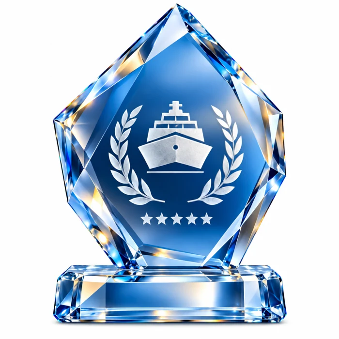 Trophée symbolisant les récompenses et distinctions de Déstockage Croisières
